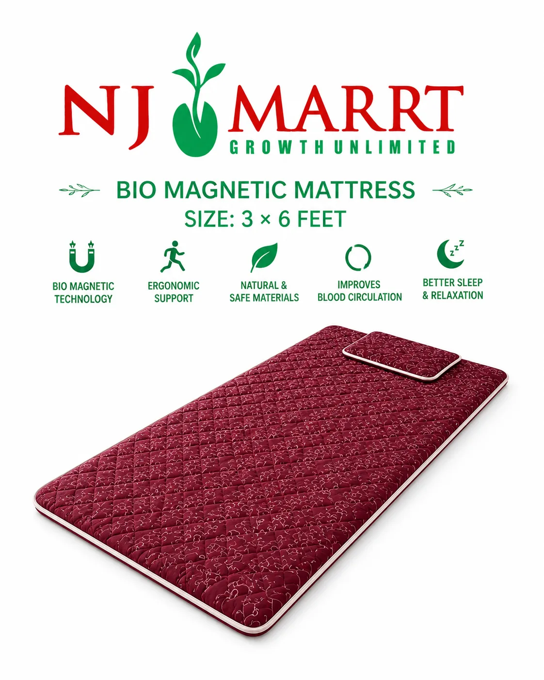 Bio Magnetic Mattress + Pillow Pad